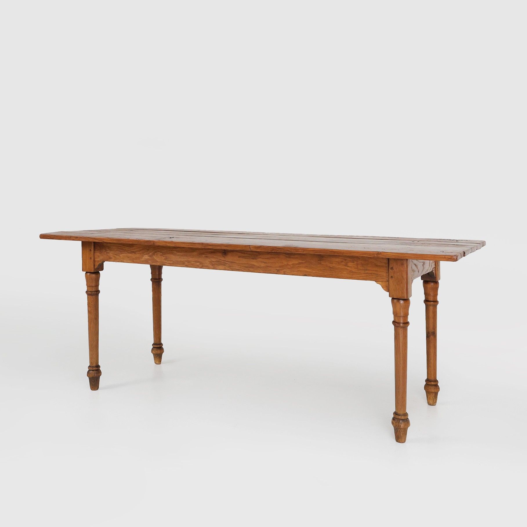 Rustic farmhouse table in oak wood, France ca. 1850-img